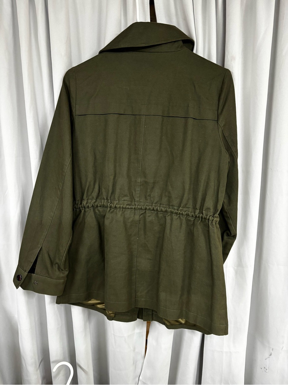 Modcloth Olive Green Drawstring Utility Jacket - Picture 5 of 5